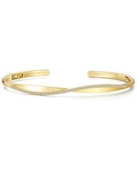 Lafonn - Pavé Simulated Diamond Twisted Bangle Bracelet - Lyst