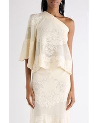Isabel Marant - Shilo Cotton Blend Floral Jacquard One-Shoulder Top - Lyst