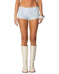 Edikted - Sloaney Lace Micro Shorts - Lyst