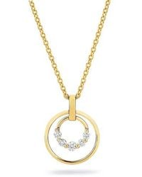 Michael M - Cloud Double Ring Pendant Necklace - Lyst