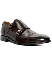 Dune - Saloon Cap Toe Monk Shoe - Lyst