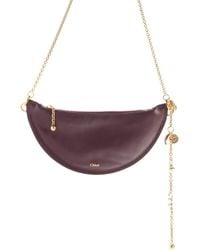 Chloé - Mini Icons Leather Half Moon Crossbody Bag - Lyst