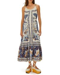 FARM Rio - Ana Tapestry Linen Blend Sundress - Lyst
