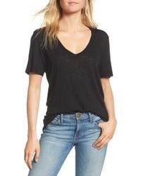 Splendid - Everly Slub V-Neck Tee - Lyst