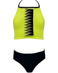 NESSI BYRD - Front Window Cut, High Neck Two Piece Bikini, Little Kid-Big Kid - Lyst