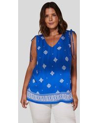 Live Unlimited - Drawstring Printed Top - Lyst