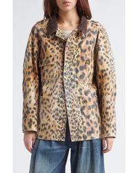 R13 - Relaxed Leopard Print Chore Jacket - Lyst