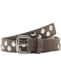 Mango - Studded Suede Belt - Lyst