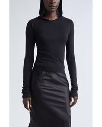 Rick Owens - Rib Crop Hoodie - Lyst