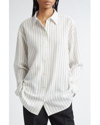 TOTEME - Classic Stripe Button-Up Shirt - Lyst