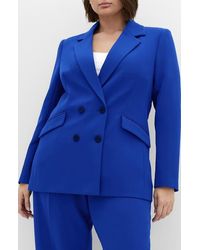 City Chic - Alexis Oversize Double Breasted Blazer - Lyst