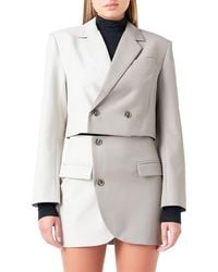 Grey Lab - Colorblock Crop Blazer - Lyst