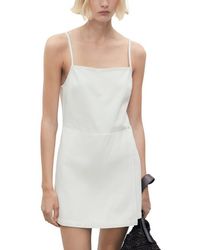 Mango - Denim Skort Romper - Lyst