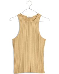 Madewell - The Signature Shimmer Knit Cutaway Sweater Tank - Lyst