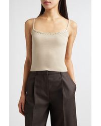 STAUD - Soleil Wool & Cotton Rib Sweater Tank - Lyst
