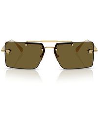 Versace - 60Mm Gradient Rectangular Sunglasses - Lyst