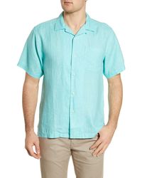 Tommy Bahama - Sea Glass Short Sleeve Button-up Linen Camp Shirt - Lyst