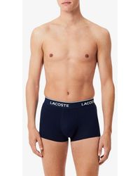 Lacoste - Core Essentials Assorted 3-Pack Stretch Cotton Boxer Briefs - Lyst