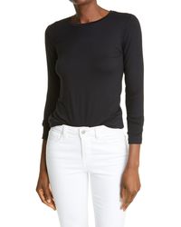 L'Agence - Tess Long Sleeve Stretch Jersey Top - Lyst