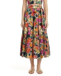 Change of Scenery - Jenni Tiered Belted Smock Waist Skirt - Lyst