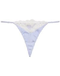 Fleur du Mal - East Hampton Poplin V-String - Lyst