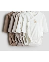 H&M - 5-Pack Wrapover Bodysuits - Lyst