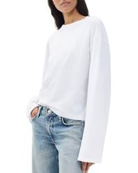 Rag & Bone - Kelley Boxy Long Sleeve Cotton Jersey T-Shirt - Lyst