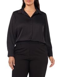 Halogen® - Satin Charmeuse Button-Up Shirt - Lyst