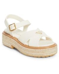 Prada - Stride Flow Espadrille Platfrom Sandal - Lyst