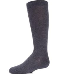 Memoi - Ribbed Classic Solid-Color Knee High Sock - Lyst