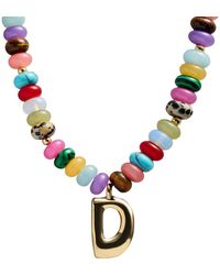 BaubleBar - Semi Precious Bubble Initial Pendant Necklace - Lyst