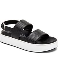 calvin klein vivian platform sandal black