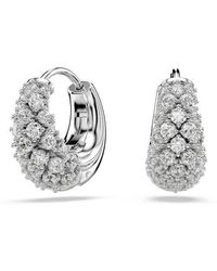 Swarovski - Sublima Crystal Huggie Hoop Earrings - Lyst