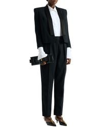 Balmain - Cropped Grain De Poudre Jacket - Lyst