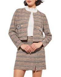 Ming Wang - Heritage Crop Tweed Jacket - Lyst