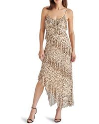 Steve Madden - Aida Animal Print Ruffle Dress - Lyst