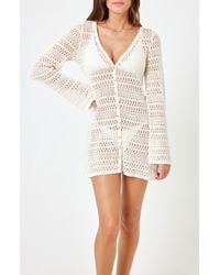 L*Space - Sofia Open Stitch Long Sleeve Cover-up Sweater Dress - Lyst