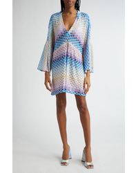 Missoni - Long Sleeve Textured Cover-up Dress - Lyst