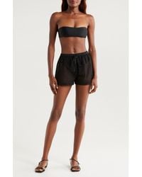 Solid & Striped - The Nancy Open Knit Cotton Cover-Up Shorts - Lyst