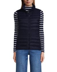 Lands' End - Ultralight Packable Down Hip-Length Vest - Lyst