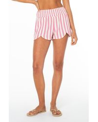 Roxy - Harbor View Cotton Blend Shorts - Lyst