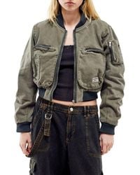 BDG - Zip Pocket Canvas Bomber Jacket - Lyst