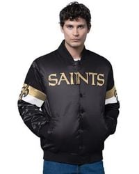 Starter - New Orleans Saints Triple Option Satin Varsity Full-Snap Jacket - Lyst