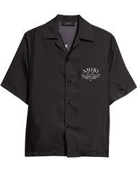 Amiri Arts District Silk Shirt in Black for Men | Lyst