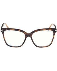 Tom Ford - 56Mm Square Light Blocking Optical Glasses - Lyst