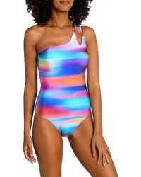 La Blanca - Sunset Strappy One-shoulder One-piece Swimsuit - Lyst