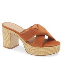 Ferragamo - Douglas Platform Slide Sandal - Lyst