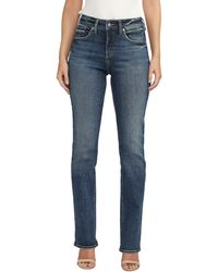 Silver Jeans Co. - Avery Curvy High Waist Slim Bootcut Jeans - Lyst