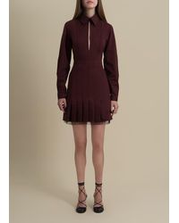 Contessa Mills - Honor Structured Lace-Trim Twill Mini Dress - Lyst