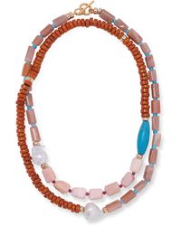 Lizzie Fortunato Aquarius Cultured Pearl Collar Necklace in Metallic | Lyst